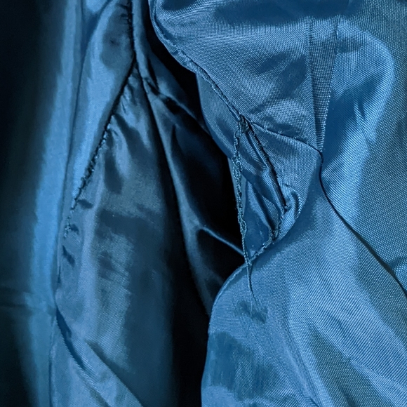 Dark blue green wool blend coat - Picture 8 of 9